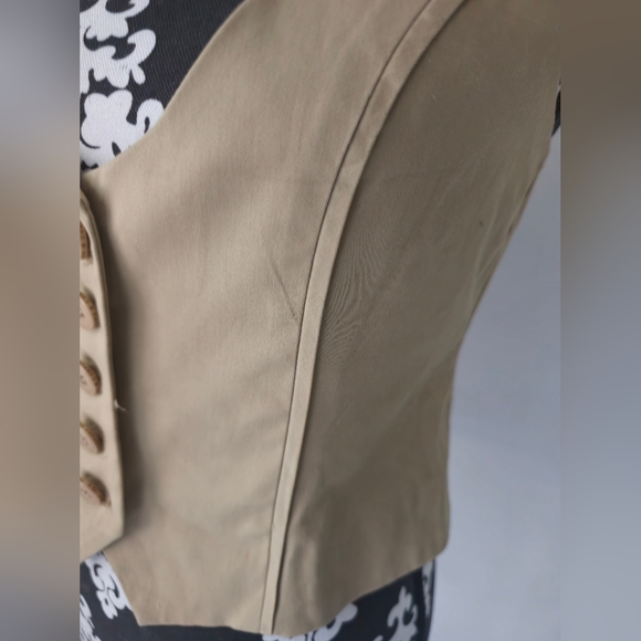 New York Company Stretch beige vest size 2 - Picture 5 of 8